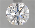 Natural Diamond 0.90 Carats, Round with Excellent Cut, D Color, SI2 Clarity and Certified by GIA