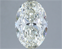 Natural Diamond 4.20 Carats, Oval with  Cut, J Color, VS2 Clarity and Certified by IGI