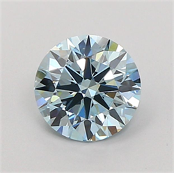 Picture of Lab Grown Diamond 1.31 Carats, Round with Ideal Cut, Fancy Vivid Blue Color, VVS2 Clarity and Certified by IGI