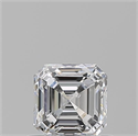 Natural Diamond 0.70 Carats, Asscher with  Cut, D Color, SI1 Clarity and Certified by GIA