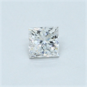 Natural Diamond 0.30 Carats, Princess with  Cut, D Color, SI1 Clarity and Certified by GIA