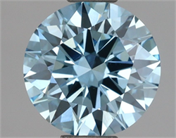Picture of Lab Grown Diamond 1.48 Carats, Round with Ideal Cut, Fancy Vivid Blue Color, VS1 Clarity and Certified by IGI