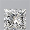 Natural Diamond 0.91 Carats, Princess with  Cut, I Color, VVS1 Clarity and Certified by GIA