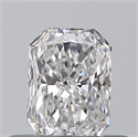 Natural Diamond 0.37 Carats, Radiant with  Cut, D Color, IF Clarity and Certified by GIA
