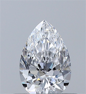 Picture of Natural Diamond 0.40 Carats, Pear with  Cut, D Color, VVS2 Clarity and Certified by GIA