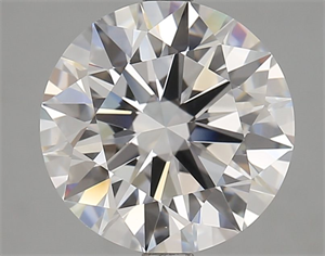 Picture of Lab Grown Diamond 4.08 Carats, Round with Excellent Cut, D Color, VVS2 Clarity and Certified by GIA