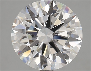 Picture of Lab Grown Diamond 4.08 Carats, Round with Excellent Cut, D Color, VVS2 Clarity and Certified by GIA