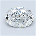 Natural Diamond 1.30 Carats, Oval with  Cut, D Color, VS1 Clarity and Certified by GIA