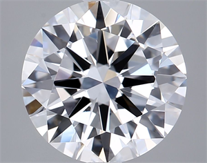 Picture of Lab Grown Diamond 2.51 Carats, Round with Excellent Cut, D Color, VVS2 Clarity and Certified by IGI