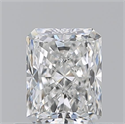 Natural Diamond 0.71 Carats, Radiant with  Cut, F Color, VVS1 Clarity and Certified by GIA