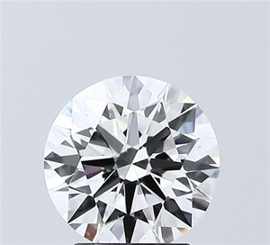 Picture of Lab Grown Diamond 2.01 Carats, Round with Ideal Cut, D Color, VVS2 Clarity and Certified by IGI