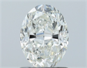Natural Diamond 1.01 Carats, Oval with  Cut, H Color, SI1 Clarity and Certified by GIA