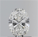 Natural Diamond 0.60 Carats, Oval with  Cut, F Color, SI2 Clarity and Certified by GIA