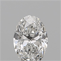 Natural Diamond 0.18 Carats, Oval with  Cut, H Color, VS1 Clarity and Certified by GIA