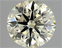 Natural Diamond 2.50 Carats, Round with Excellent Cut, M Color, VVS1 Clarity and Certified by HRD