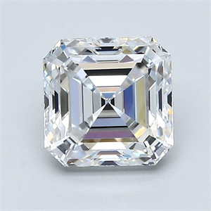 Picture of Natural Diamond 1.51 Carats, Asscher with  Cut, D Color, VS1 Clarity and Certified by GIA
