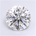 Lab Grown Diamond 5.09 Carats, Round with Ideal Cut, E Color, VS1 Clarity and Certified by IGI