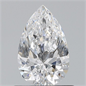 Natural Diamond 0.70 Carats, Pear with  Cut, D Color, SI1 Clarity and Certified by GIA
