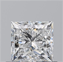Diamante Natural 0.71 quilates, Princesa , Color E, claridad VS1 y certificado GIA