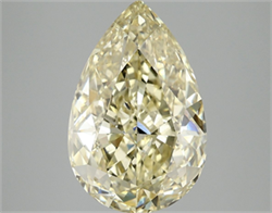 Picture of Lab Grown Diamond 5.08 Carats, Pear with  Cut, Fancy Vivid Yellow Color, VS2 Clarity and Certified by IGI