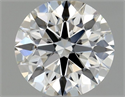 Natural Diamond 0.41 Carats, Round with Excellent Cut, H Color, VVS2 Clarity and Certified by GIA