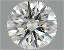 Natural Diamond 0.58 Carats, Round with Excellent Cut, H Color, VVS2 Clarity and Certified by IGI
