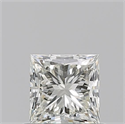 Natural Diamond 0.70 Carats, Princess with  Cut, K Color, VVS2 Clarity and Certified by GIA