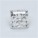 Natural Diamond 1.01 Carats, Princess with  Cut, G Color, I1 Clarity and Certified by GIA