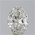 Natural Diamond 2.01 Carats, Oval with  Cut, H Color, VVS2 Clarity and Certified by GIA
