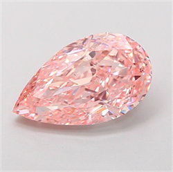 Picture of Lab Grown Diamond 2.57 Carats, Pear with  Cut, Fancy Vivid Pink Color, VS2 Clarity and Certified by IGI