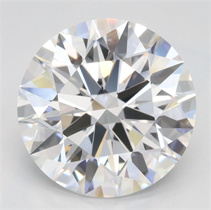 Picture of Lab Grown Diamond 3.26 Carats, Round with Ideal Cut, D Color, IF Clarity and Certified by IGI