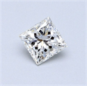 Natural Diamond 0.52 Carats, Princess with  Cut, G Color, VS1 Clarity and Certified by GIA