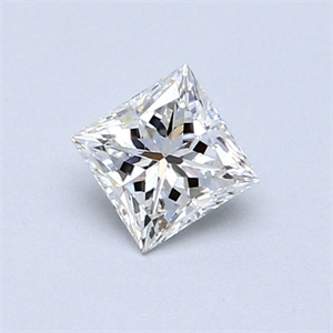 Picture of Natural Diamond 0.52 Carats, Princess with  Cut, G Color, VS1 Clarity and Certified by GIA