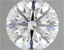 Lab Grown Diamond 1.06 Carats, Round with Ideal Cut, D Color, VVS2 Clarity and Certified by IGI