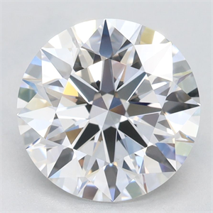 Picture of Lab Grown Diamond 2.82 Carats, Round with Excellent Cut, D Color, VVS1 Clarity and Certified by GIA