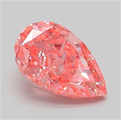 Picture of Lab Grown Diamond 2.09 Carats, Pear with  Cut, Fancy Vivid Pink Color, VVS2 Clarity and Certified by IGI