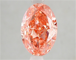 Picture of Lab Grown Diamond 3.01 Carats, Oval with  Cut, Fancy Vivid Pink Color, VS2 Clarity and Certified by IGI