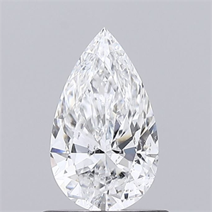 Picture of Natural Diamond 0.62 Carats, Pear with  Cut, E Color, I1 Clarity and Certified by GIA