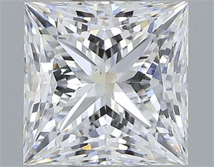 Foto Diamante Natural 1.50 quilates, Princesa , Color E, claridad VS2 y certificado GIA de