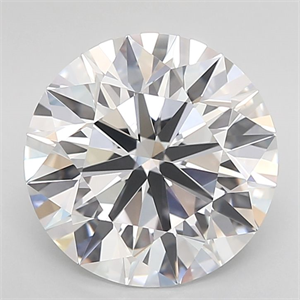 Picture of Lab Grown Diamond 3.54 Carats, Round with Excellent Cut, D Color, FL Clarity and Certified by GIA