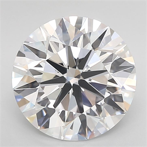 Picture of Lab Grown Diamond 3.14 Carats, Round with Excellent Cut, D Color, FL Clarity and Certified by GIA