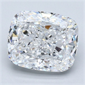 Natural Diamond 2.30 Carats, Cushion with  Cut, D Color, VVS1 Clarity and Certified by GIA