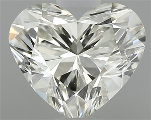 Picture of Natural Diamond 0.52 Carats, Heart with  Cut, L Color, SI1 Clarity and Certified by GIA
