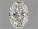 Natural Diamond 0.55 Carats, Oval with  Cut, F Color, SI2 Clarity and Certified by GIA