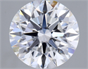 Lab Grown Diamond 2.06 Carats, Round with Ideal Cut, D Color, VVS1 Clarity and Certified by IGI
