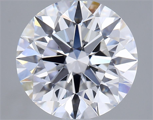 Picture of Lab Grown Diamond 2.06 Carats, Round with Ideal Cut, D Color, VVS1 Clarity and Certified by IGI