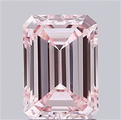 Picture of Lab Grown Diamond 1.47 Carats, Emerald with  Cut, Fancy Intense Pink Color, VS1 Clarity and Certified by IGI