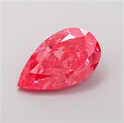 Picture of Lab Grown Diamond 1.75 Carats, Pear with  Cut, Fancy Vivid Pink Color, VVS2 Clarity and Certified by IGI