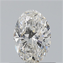 Natural Diamond 0.52 Carats, Oval with  Cut, H Color, VVS1 Clarity and Certified by GIA