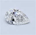 Diamante Natural 0.46 quilates, De pera , Color E, claridad VS2 y certificado GIA